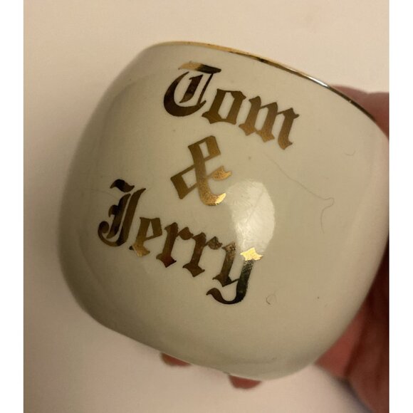 Vtg Hall Tom & Jerry Ball Shaped Replacement Punch Cup Gold Trim - Picture 9 of 14